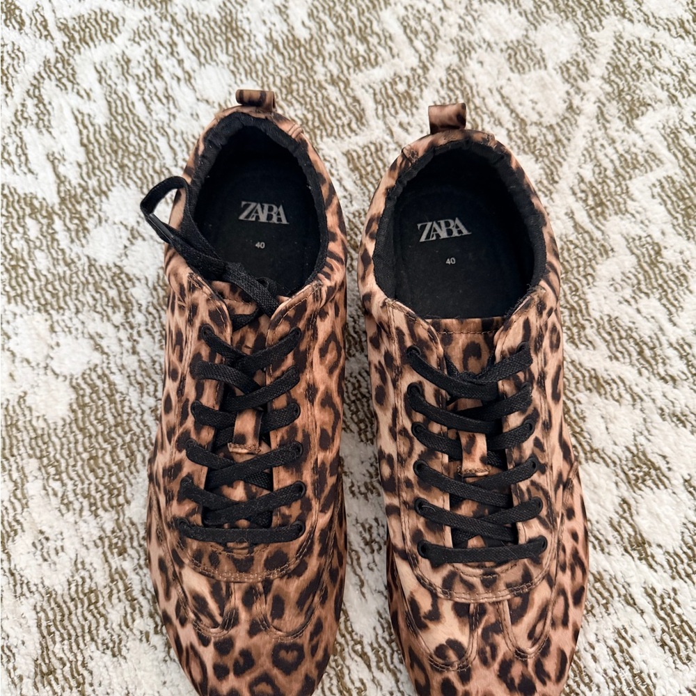 Zara cheetah print flats